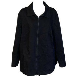 Worthington black stretch zip jacket size 20 W